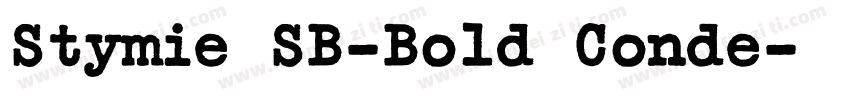 Stymie SB-Bold Conde字体转换
